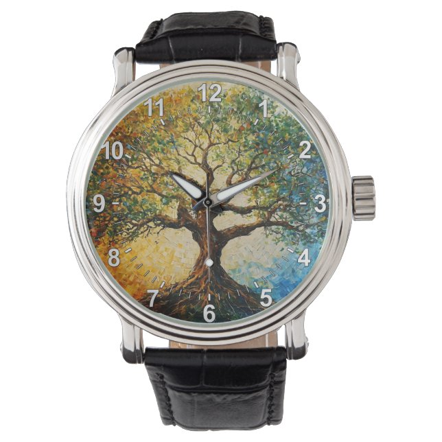Reloj De Pulsera Árbol del conocimiento - Pintura de petróleo (Anverso)