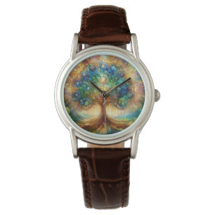 Reloj De Pulsera Árbol luminiscente de la vida