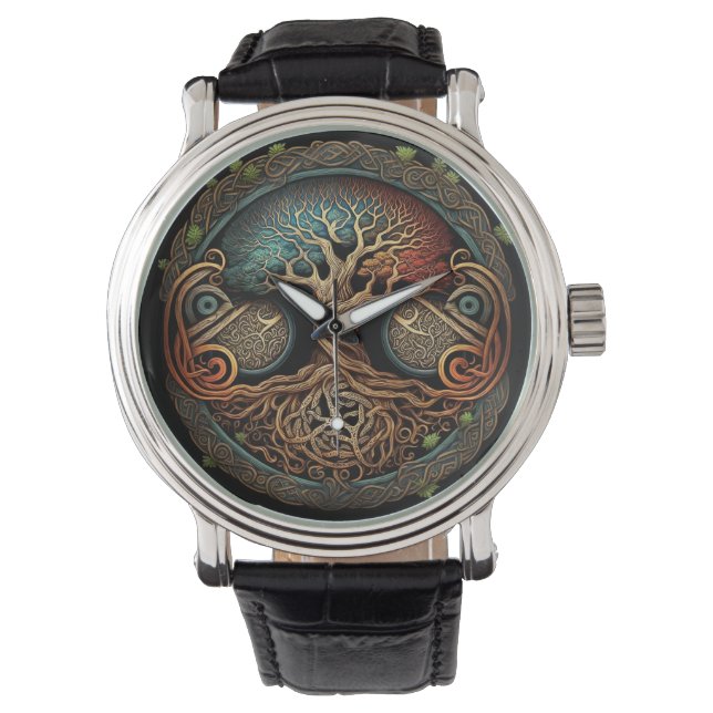 Reloj De Pulsera Árbol vikino de Yggdrasil (Anverso)