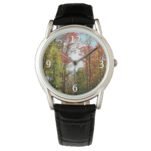 Reloj De Pulsera Árboles caídos y fotografía de la naturaleza otoña