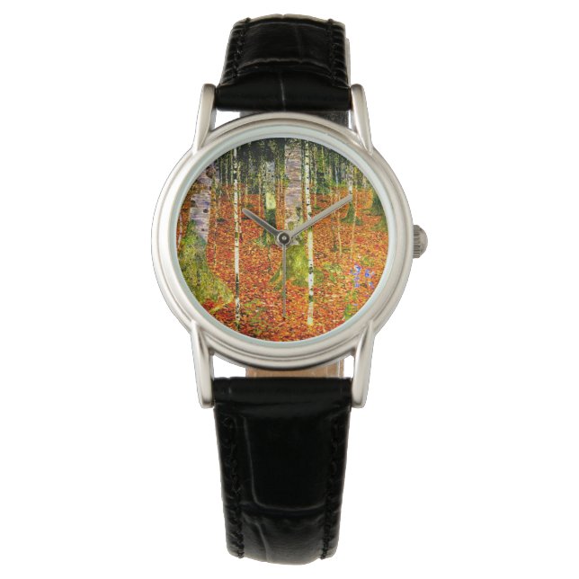 Reloj De Pulsera Árboles de abedul de Gustav Klimt (Anverso)