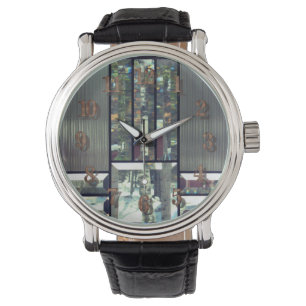 Reloj De Pulsera Árboles de abedul de vidrio biselado plata metálic