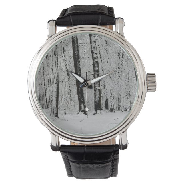 Reloj De Pulsera Árboles de nieve de invierno   -     - (Anverso)