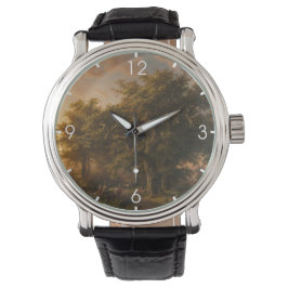 Reloj De Pulsera Árboles de roble en paisaje forestal (paisaje de b