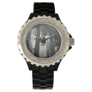 Reloj De Pulsera Árboles de secuoyas gigantes en niebla, CA