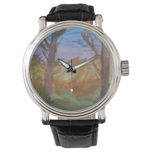 Reloj De Pulsera Árboles del atardecer