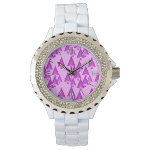 Reloj De Pulsera Árboles modernos metálicos de Navidad - violeta vi