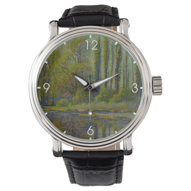 Reloj De Pulsera Árboles populares en primavera (paisaje de Utah) ( (Anverso)