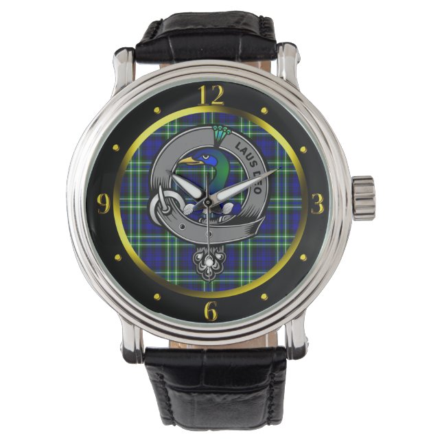 Reloj De Pulsera Arbuthnot Clan Badge & Tartan (Anverso)