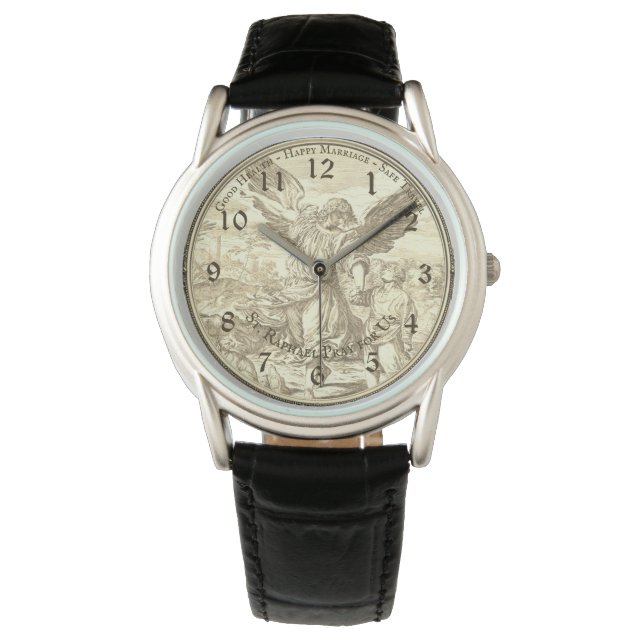 Reloj De Pulsera Arcángel masculino Saint Raphael eWatch Personaliz (Anverso)