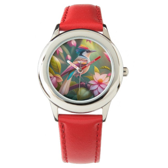 Reloj De Pulsera Arcoiris con crema Jay Fantasy Bird (Anverso)