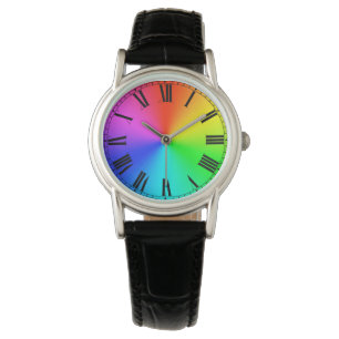 Reloj De Pulsera Arcoiris con dial romano
