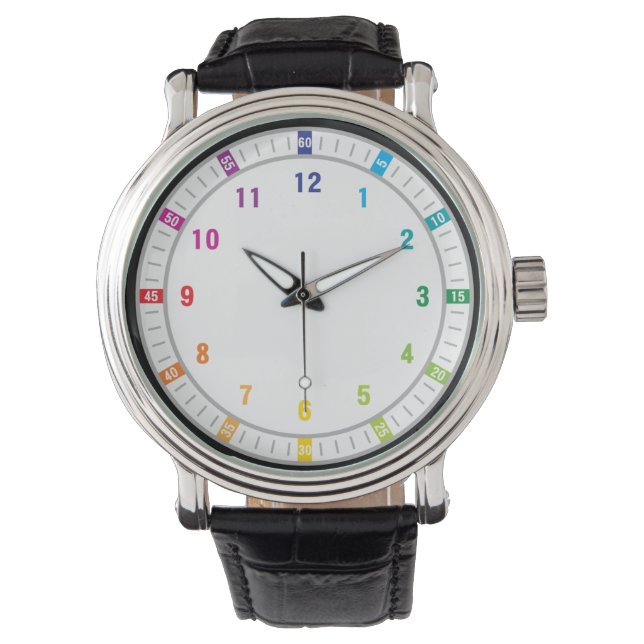 Reloj De Pulsera Arcoiris de 12 colores (Anverso)