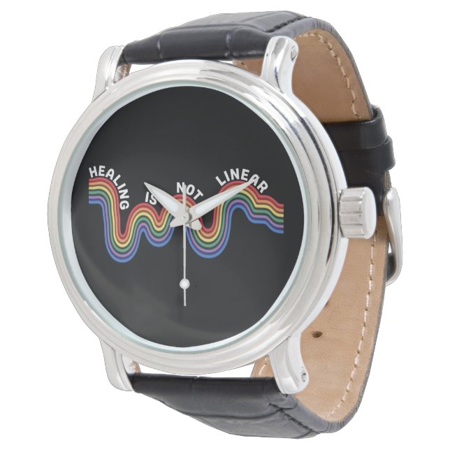 Reloj De Pulsera Arcoíris de Conciencia sobre Salud Mental LGBTQ (Angular)