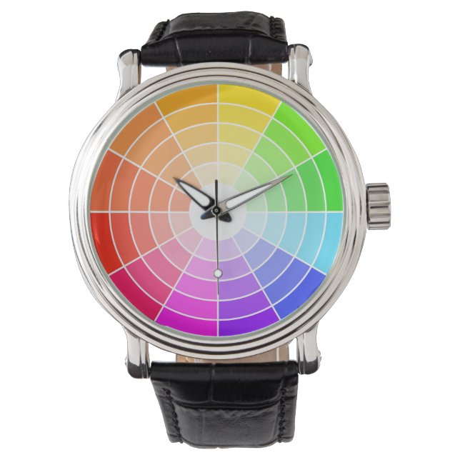 Reloj De Pulsera Arcoiris de la rueda de color (Anverso)