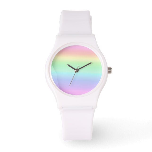 Reloj De Pulsera Arcoiris de Pastel Ombre (Anverso)