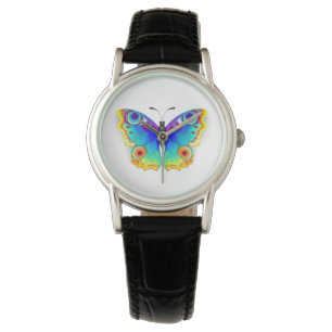 Reloj De Pulsera Arcoiris mariposa Peacock Eye