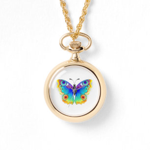 Reloj De Pulsera Arcoiris mariposa Peacock Eye
