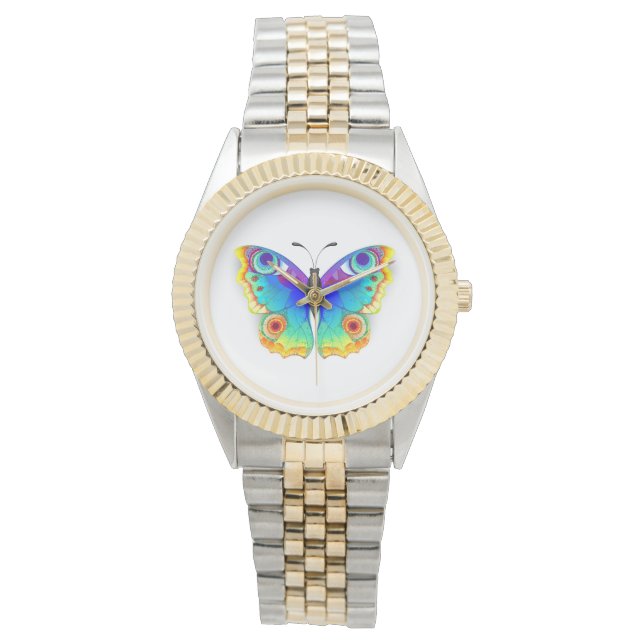 Reloj De Pulsera Arcoiris mariposa Peacock Eye (Anverso)