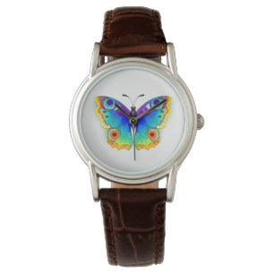 Reloj De Pulsera Arcoiris mariposa Peacock Eye