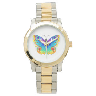 Reloj De Pulsera Arcoiris mariposa Peacock Eye