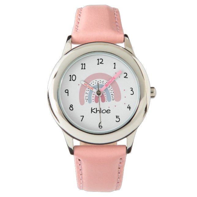 Reloj De Pulsera Arcoiris y puntos de polka (Anverso)