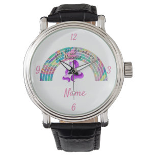 Reloj De Pulsera Arcos de lluvia psicodélicos y Unicornios Thunder_