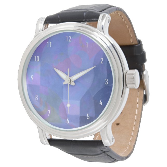 Reloj De Pulsera Arcos Medianoche - Geometría abstracta índigo (Angular)