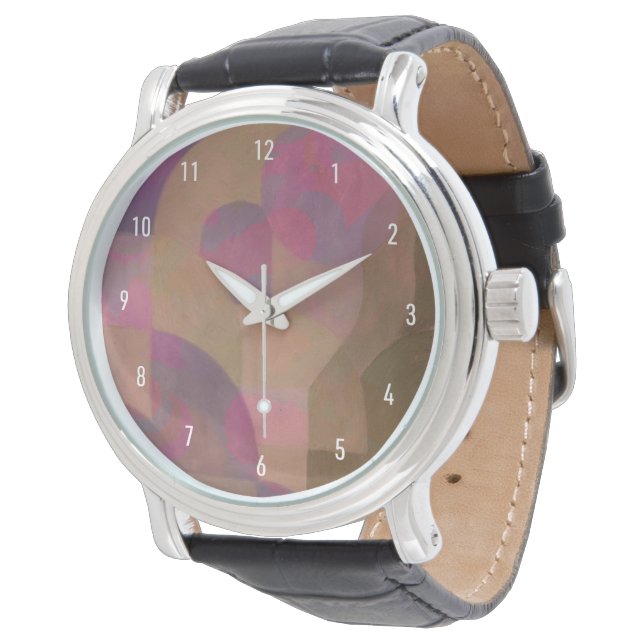 Reloj De Pulsera Arcos Rosas del desierto - Geometría cálida abstra (Angular)