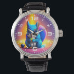 Reloj De Pulsera Ardilla Azul Comiendo Una Fruta<br><div class="desc">Ardilla Azul Comiendo Una Fruta</div>