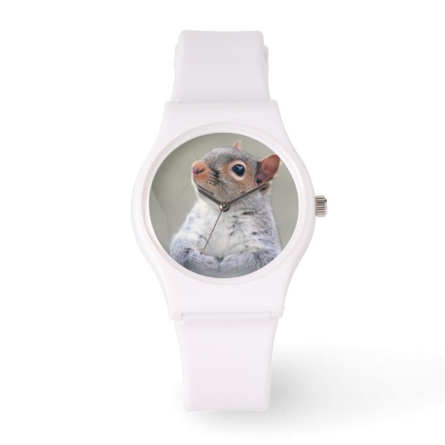Reloj De Pulsera Ardilla gris suave y suave (Anverso)