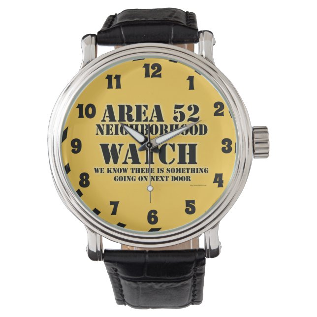 Reloj De Pulsera Área 52 Vigilancia de Vecindad (Anverso)