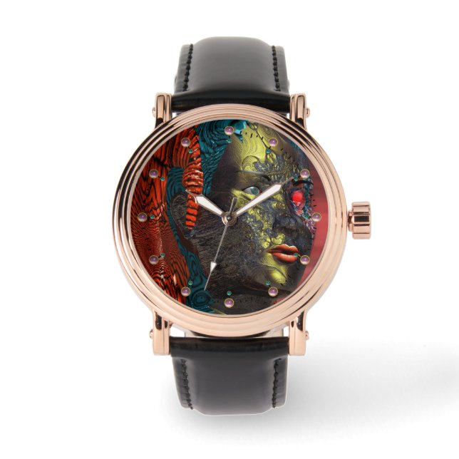 Reloj De Pulsera ARES CYBORG RETRATO Ciencia Roja Ficción Sci-Fi (Anverso)