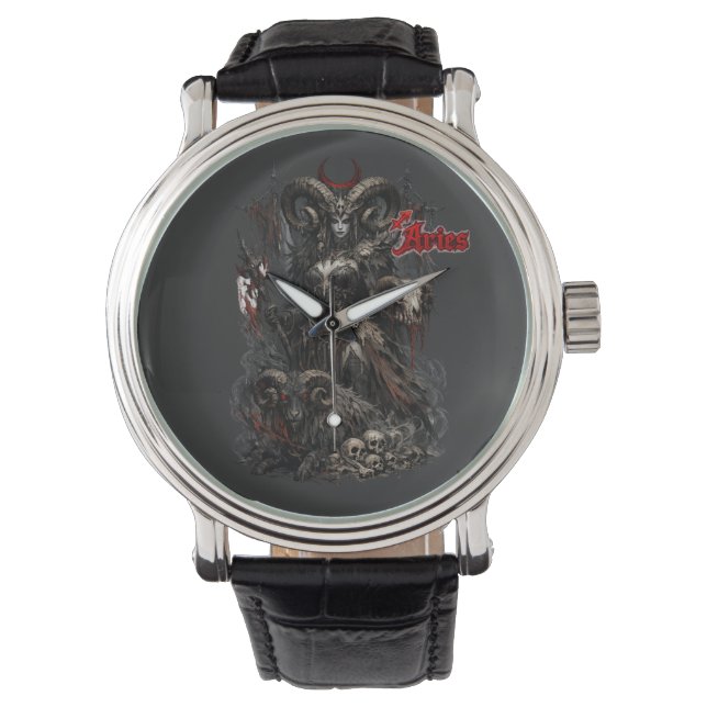 Reloj De Pulsera Aries — El Presagio Cornudo (Anverso)