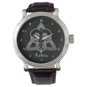 Reloj De Pulsera Aries Rótulo de nacimiento Knot Celtic Zodiac Writ