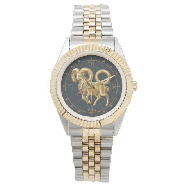 Reloj De Pulsera Aries Zodiac Sign (Anverso)