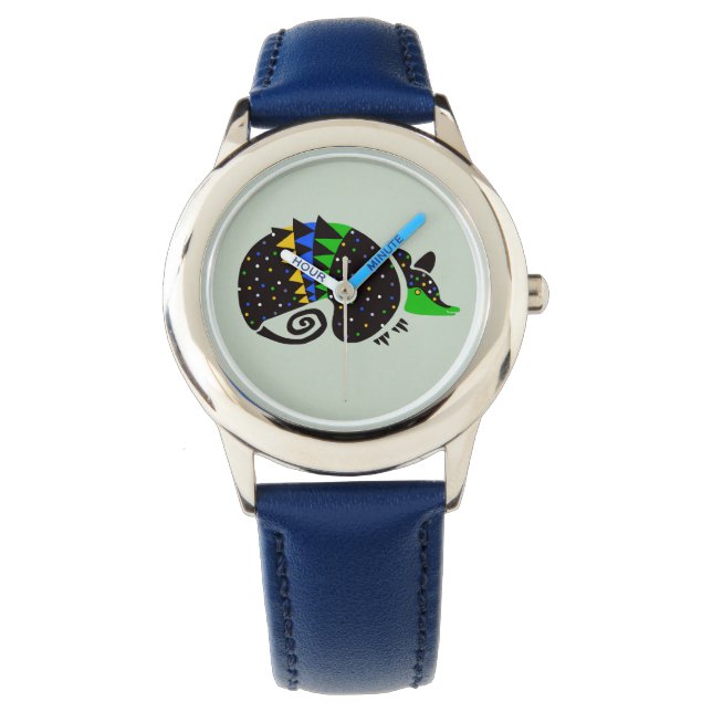 Reloj De Pulsera Armadillo de 3 bandas de vida silvestre - animal e (Anverso)