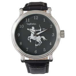 Reloj De Pulsera Arquero plateado sagitario Zodiac