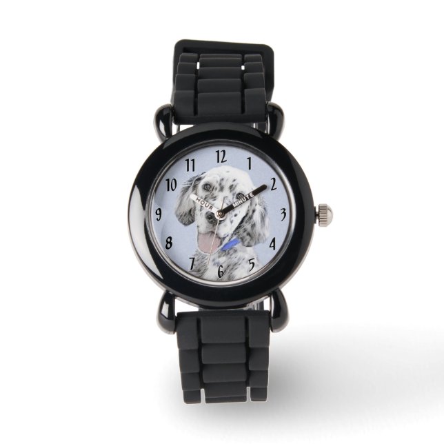 Reloj De Pulsera Arreglo de inglés azul Belton Pintura de perro (Anverso)