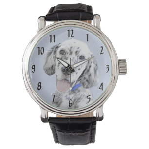 Reloj De Pulsera Arreglo de inglés azul Belton Pintura de perro