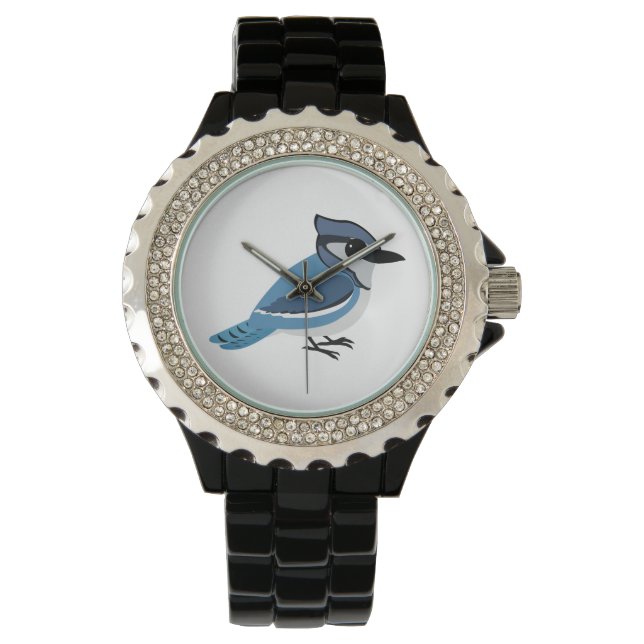 Reloj De Pulsera Arrendajo Azul Adorable (Anverso)