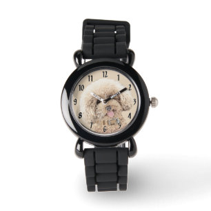 Reloj De Pulsera Arroz de juguete en miniatura de perro crema marró