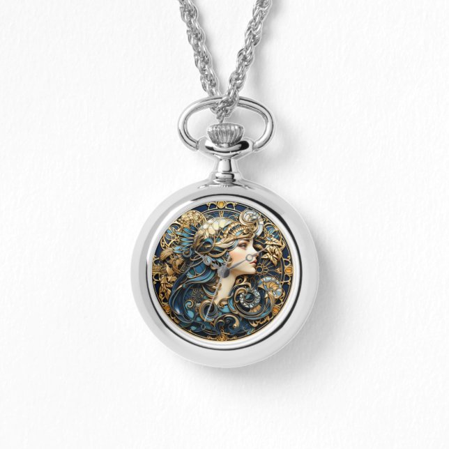 Reloj De Pulsera Art Deco Alphonse Mucha Estilo Elegante (Anverso)