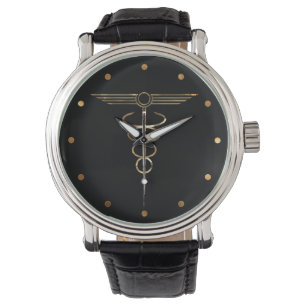 Reloj De Pulsera Art Deco Caduceus