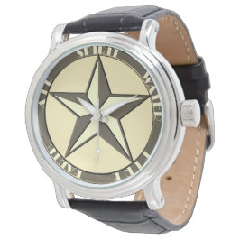Reloj De Pulsera Art Deco Magic Pentagram Color Sepia Tone
