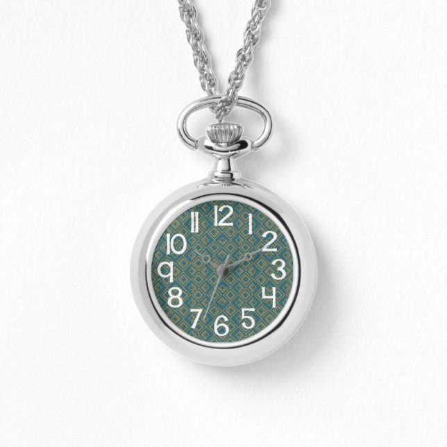 Reloj De Pulsera Art Deco turquesa (Anverso)