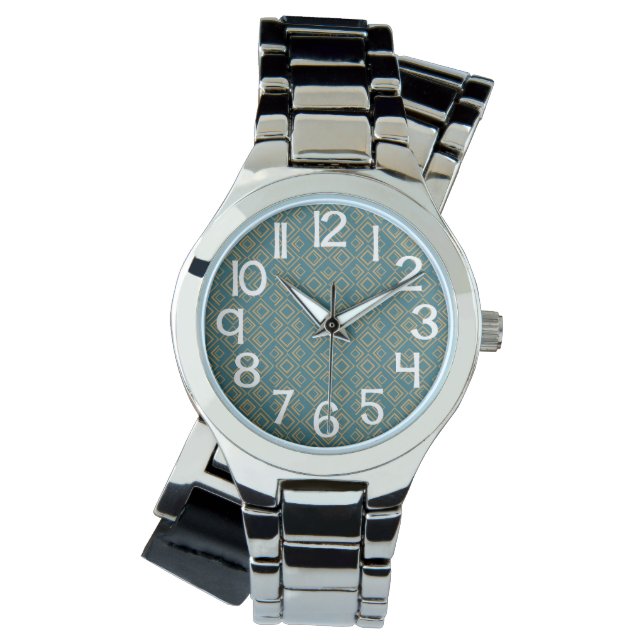 Reloj De Pulsera Art Deco turquesa (Anverso)