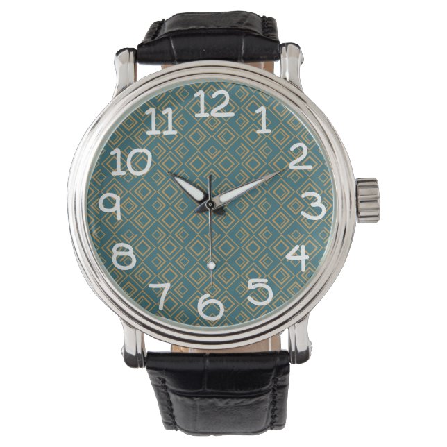 Reloj De Pulsera Art Deco turquesa (Anverso)