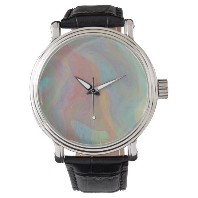 Reloj De Pulsera Arte abstracto de acuarela pastel (Anverso)
