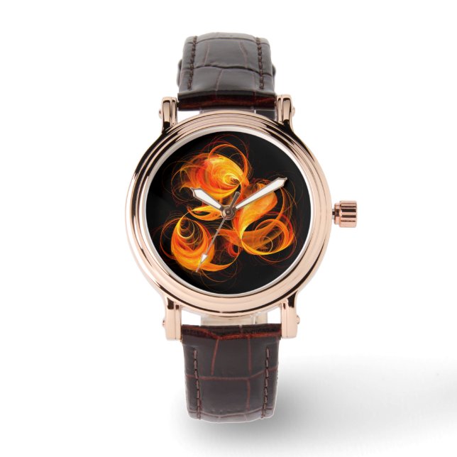 Reloj De Pulsera Arte abstracto de bola de fuego (Anverso)